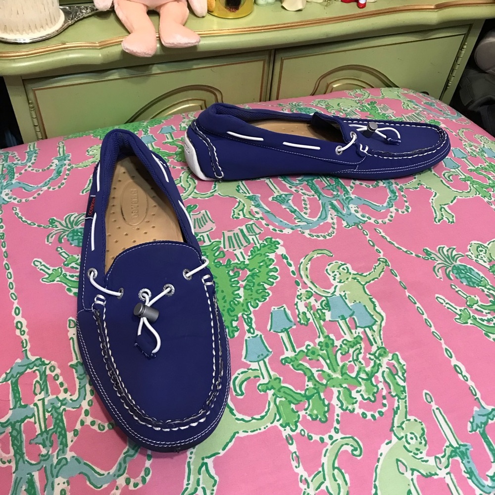 Sebago Men's Kedge Tie Neoprene Blue Slip-On Loafer size 10.5